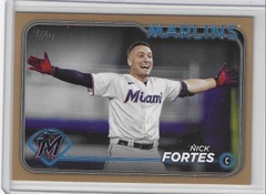 2024 Topps Series 1 Gold Parallel 0780/2024 #81Nick Fortes Miami Marlins